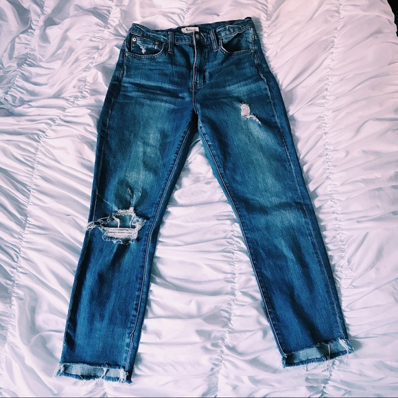 MADEWELL HIGH RISE SLIM BOYJEAN DISTRESSED - Picture 9 of 11